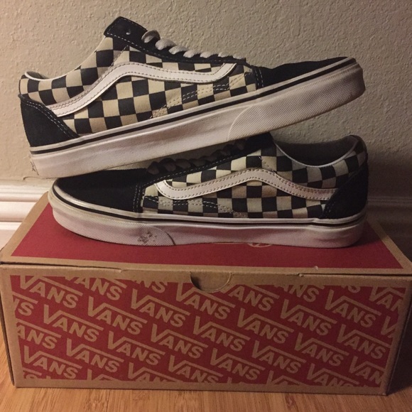 🛑Checkerboard Vans🛑 - Picture 1 of 4